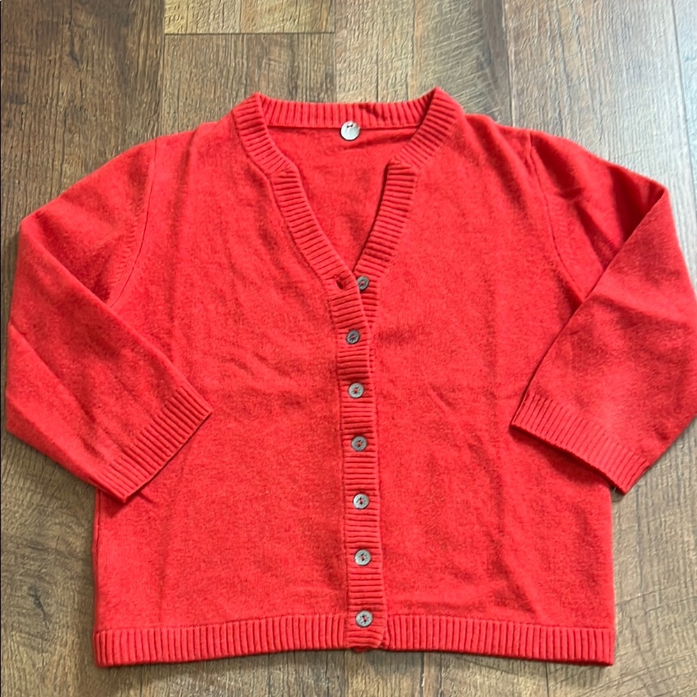 Women's Red Cardigan Sweater